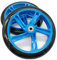 Tlilyy 2 Stück Scooter Rad 200mm PU Material Radstärke 30mm ABEC-7 Lager Roller Zubehör Blau