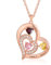 Lam Hub Fong Collier Personnalisé Prénom Coeur Pendentif Or Rose/Or Collier Gravé Femme avec 1-6 Noms Maman Je t'Aime Cadeau pour Anniversaire Fête des mères Noël
