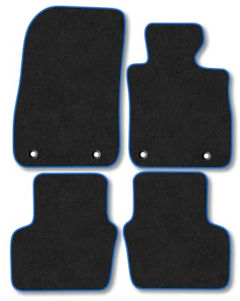 Mazda CX-3 (2015-2021) Carpet Car Mats | Blue Edge Trim Tailored Fit Floor Mats Full Coverage Protection Accessories Easy Clean Anti Slip Made in the UK