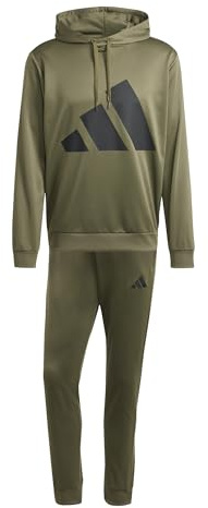 adidas Herren BIG LOGO FRENCH TERRY HOODED TRACKSUITS, olive strata, XL