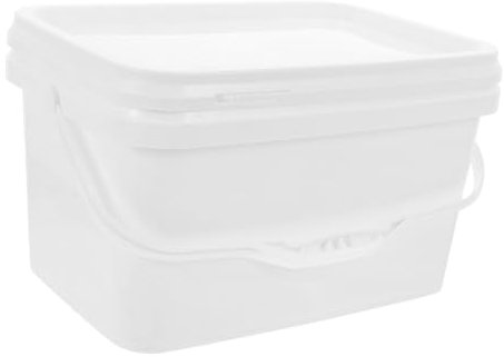 Housoutil Pot De Peinture en Plastique Seau De 0. 8 Gallons avec Poignée De Couvercle Pot De Peinture Vide Rectangulaire 3L Seau d'eau De e Récipient De Stockage pour