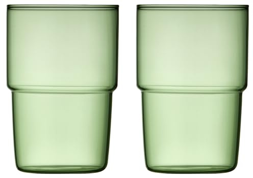 Lyngby Glas Torino Trinkglas, Wasserglas, 40 cl, 2 Stck., Grün