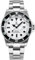 Alienwork Orologio Uomo Donna Argento Bracciale in Acciaio Calendario Data Bianco Quadrante Luminoso Classico Elegante