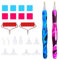 Diamond Painting Stift,5D Diamant Malstift Set,Kunstharz Diamond Painting Zubehör mit Ersatz Stiftköpfen,Malerei Kleber Ton und Roller für Strasssteine DIY Handwerk und Nail Art Kunst