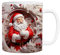 Taza de porcelana de Papá Noel, 350 ml, para bebidas frías y calientes, accesorios de fiesta de Navidad para escuelas, oficinas, dormitorios, casas