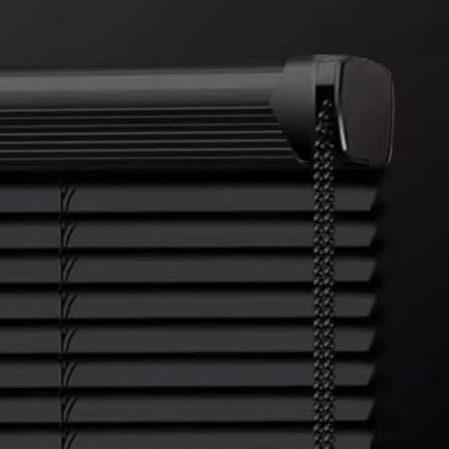Venetian Blinds Black 50cm 60cm 70cm 80cm 90cm 100cm 110cm 120cm 140cm Wide,Metal Aluminium Venetian Blinds for Windows,Heat Insulation/Blackout Shutters,Privacy Curtains,W×H-50×100cm(20*39in)