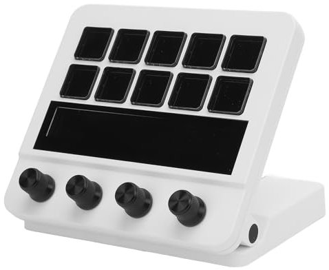 Yanmis Stream Controller Deck, Anpassbare LCD -Tasten Stream Controller Stream Control Deck mit 10 Tasten -Dashboard -anpassungsfähige LCD -Tasten für PC -Streaming