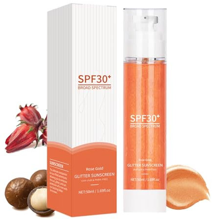 Leichte Sonnencreme SPF 50 mit Hyaluronsäure & Vitamin C, Veganer Sonnenschutz Feuchtigkeits Gesichtscreme mit Jojobaöl Aufhellende für Alle Hauttypen (3 Stück, Sonnenschutzfaktor (SPF), 30)