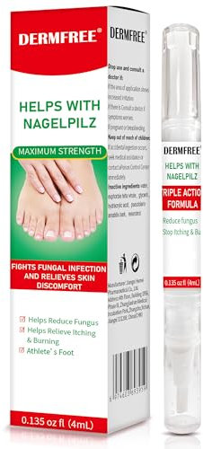 Mycose Ongles Des Pieds Stylo 4 ml, Mycose Ongle Et Pied Puissant,Sans Limer et Application précise,Réduit la Décoloration,Hydrate les Ongles Gercés Et Cassés