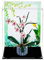 Boîte de présentation en acrylique transparent anti-poussière compatible avec Lego 10311 Orchidées Boîte de présentation, boîte de rangement, vitrine (boîte de présentation uniquement) (base noire +