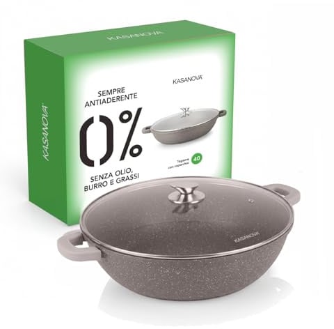 Tegame 40 cm con coperchio I Giganti design marrone