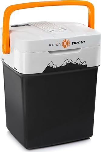 peme Essential Nevera Portátil Eléctrica 25,7L - Enfriador y Calentador, Doble Alimentación 12V & 230V, Modo Eco, Puerto USB, Cierre Seguro, para Coche, Camping, Camper