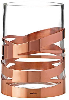 Stelton x-56 Tangle Vase, Edelstahl, weiß, 12 x 12 x 17 cm