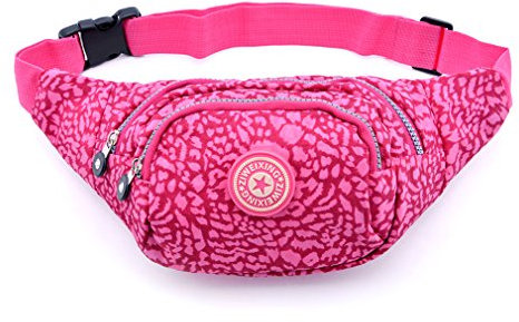 Cygoshop - Sac banane femme, pour le sport ou les voyages, rose rouge