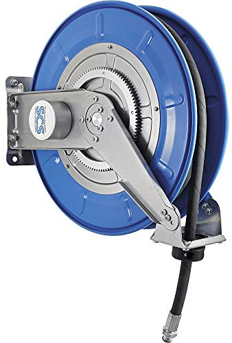 Schlauchaufroller für Luft, Wasser, Öl, bis 50 bar, Schlauch-Nennweite DN 12, Außenanschluss G 1/2'', Schlauchlänge 15 m.