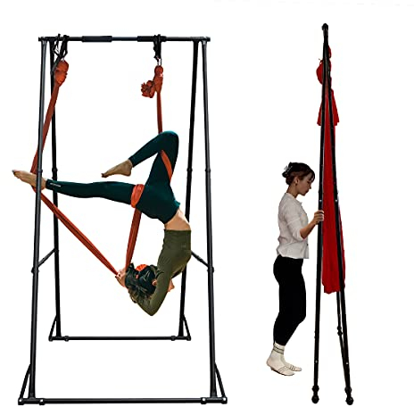 KT Klappbare Klimmzugstange – Stabiles Gymnastikgerät Aerial Yoga Ständer, Langlebiger Rahmen für Hängesessel und Therapieschaukel. Rückenstrecker zur Linderung von Schmerzen im unteren Rücken