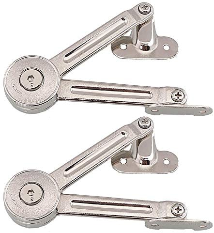 Qrity 2 piezas para armario, armario, muebles, puerta, elevador, soporte, bisagra, amortiguador, soporte hasta 20 kg, ángulo de apertura de 75/90/110 grados, viene con llave hexagonal