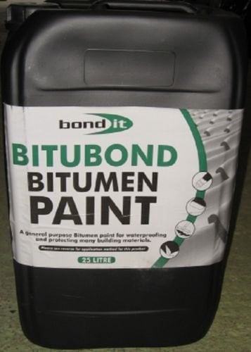 25L BLACK BITUMEN PAINT ROOF LEAK REPAIR PAINT WATERPROOF WEATHER PROOFING