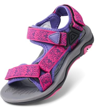 DREAM PAIRS Sandali Bambini Leggeri | Asciugatura rapida, open-toe, 3 strappi, TPR, leggeri, spiaggia.