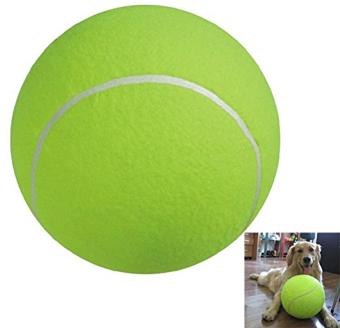 UEETEK 24CM Durchmesser Hund Chew Spielzeug Pet Ball Spielzeug Riesen Tennis Ball für große Haustier Spielen Ausübung