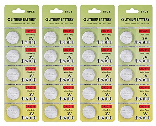 Batteria al litio Fortune CR2016 3V, batterie elettroniche a cellula a pulsante per giocattoli Calcolatrici Orologi Led Light Candles (20 pz)