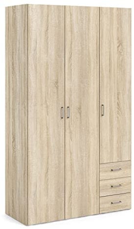Furniture To Go | Space Wardrobe - 3 Doors 3 Drawers in Oak