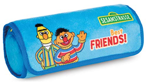 NICI 43517 Stiftemäppchen Ernie und Bert mit 10 Buntstiften, Blau