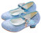 YOSICIL Principessa Scarpe Bambina Festive Scarpe col Tacco da Principessa Cosplay Scarpe da Sera per Bambine Dress Up Cerimonia Festa Scarpe Eleganti,Blu,27EU