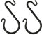 Selections Steel Tree Hanging S Hooks for Bird Feeders and Baskets (Pack of 2)
