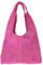 Girly Handbags Womens Plain Open Shoulder Bag (Fuchsia)