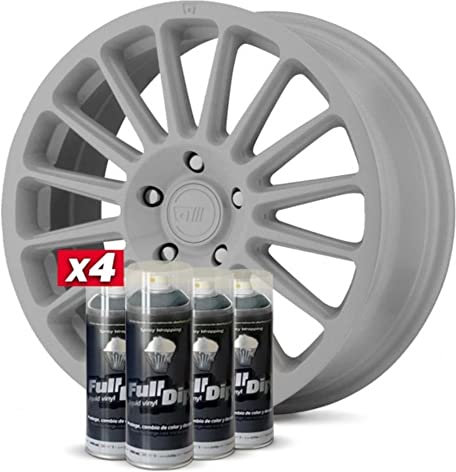 AutoFullCar - Pack 4 Sprays Full Dip Nardo Grey - Vinilo Líquido - 400ml Unidad