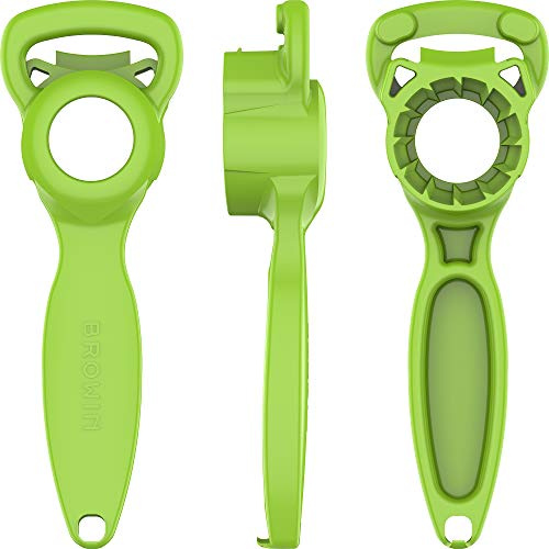 Browin Store Universal 3-in-1 Jar Opener for Cans, Lid Opener, Bottle Opener, Jar Opener, Screw Caps, Mason Jars - High Quality - for Elderly People (Green), Farblich Sortiert