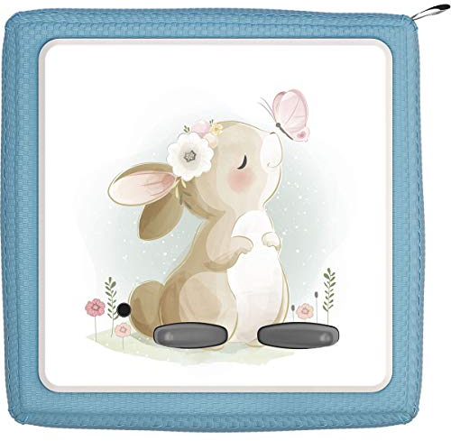 Coverlounge Folie passend für die Toniebox | Schutzfolie Sticker | individuell anpassbar | Hase schnuppert an Schmetterling