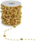 Belle Vous Perlenkette für Weihnachtsbaum - 20 m Perlenkette Weihnachtsbaum Gold für die Schmuckherstellung, Perlenkette Tischdeko & Partydekoration, Perlenkette zum Aufnähen & Basteln