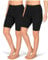 SES Radlerhose Damen Baumwolle 2er-Pack 48-50 Schwarz - 100% Baumwolle - Radlerhose Damen kurz für Kleid - Perfekter Sitz & Komfort