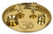 Zap Impex Om Pooja Juego de platos de latón (diámetro – 20 cm) – Artículos Puja/Aarti Thali para Home Mandir | Templo | Decoración Diwali | Boda | Decoración para el hogar