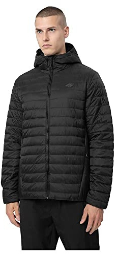 4F Herren Daunenjacke, tiefschwarz, XL