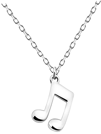 Sofia Milani - Damen Halskette 925 Silber - Musik Achtel Note Anhänger - N0628