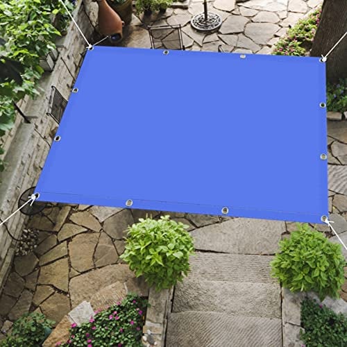 Sonnensegel Sonnenschutz Garten 5 x 5 m Quadratisch Wasserabweisend Schatten Zelt Sun Shelter 220g/m² PES Textil 98% UV-Schutz, Geeignet für Balkone zur Beschattung, Dunkelblau