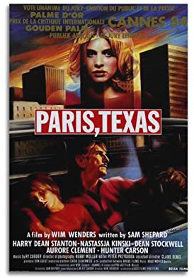 VZRSQZK Filmposter Texas Paris, dekoratives Gemälde, Leinwand-Wandposter und Kunstdruck, modernes Familienschlafzimmer-Dekor-Poster, 20 x 30 cm