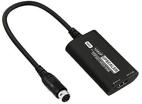 Jerilla Convertitore MD1/MD2/SNK a HDMI RGBS 1080P Upscaler Cavo Adattatore HDMI 16:9-4:3/SNK-MD Convertitori Video + Cavo HDMI Compatibile con Sega MD1/MD2/SNK Console, HDTV