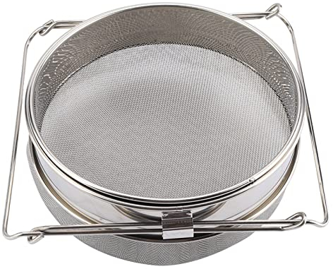 Setaccio Per Miele, Grande Setaccio Per Miele a Doppio Strato in Acciaio Inossidabile Estrattore di Miele Colino Per Miele Strumento Per Alveare Set di Filtri Per Miele con Bracci Regolabili Per Apico