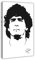 Diego Poster & Maradona Argentinischer professioneller Fußballspieler Autogramm Poster Leinwand Poster Wandkunst Dekor Druck Bild Gemälde für Wohnzimmer Schlafzimmer Dekoration Rahmenstil 50 x 75 cm