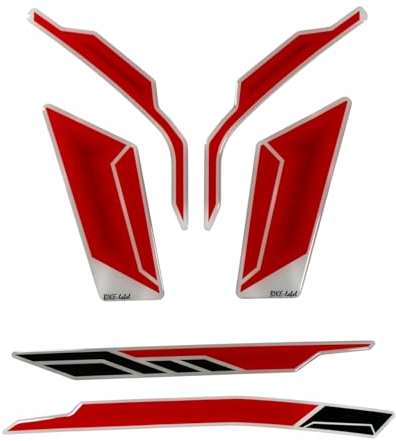 Tankpad Aufkleber Kettenschutz kompatibel für Kawasaki Z900 rot silber X550182