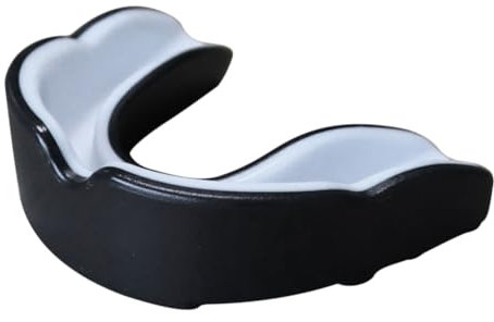 JDXFENG Mundschutz für Kampfsport - Erwachsene & Junior - Fußball, Wrestling, Hockey, Lacrosse, Boxen - Schutz für Kontaktkampfsport - Schwarz