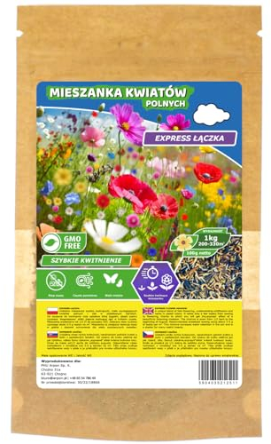 Blumenwiese Express - Premium Blumenmischung - Insektenfreundliche Blumensamen - 30 Feldblumen- und Kräuterarten - Wildblumensamen - Arpon Floral Mix Saatgut