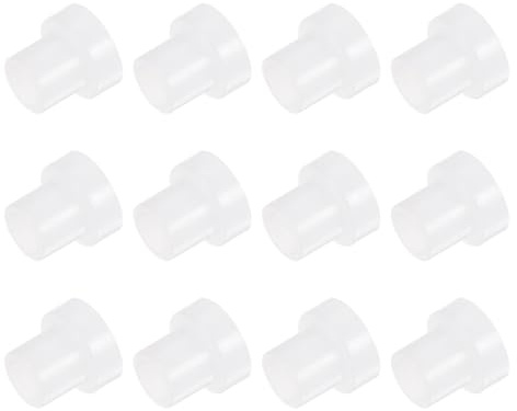 Kozelo 12pcs Nylon Flanged Sleeve Bearings [4mm Bore x 6mm OD x 8mm Length] Nylon Plastic Bushings for Shaft, White