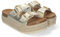 shoes&blues.es 84741 Sandalia de Plataforma para Mujer, Comodas y Elegantes, Forradas de Yute, con Planta Anatomica, y Hebillas en la Pala, Ideales para Primavera Verano Oro Talla 37