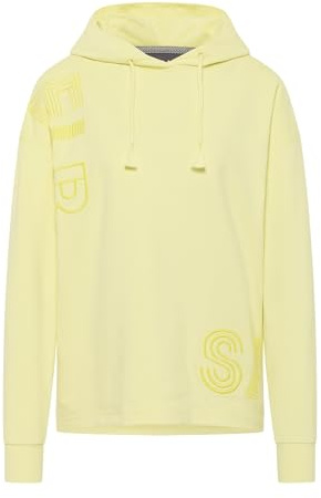 Elbsand Damen Kapuzen-Sweatshirt Hoodie ESWElvie Pullover mit Kapuze 70703 00 Citron (208) L
