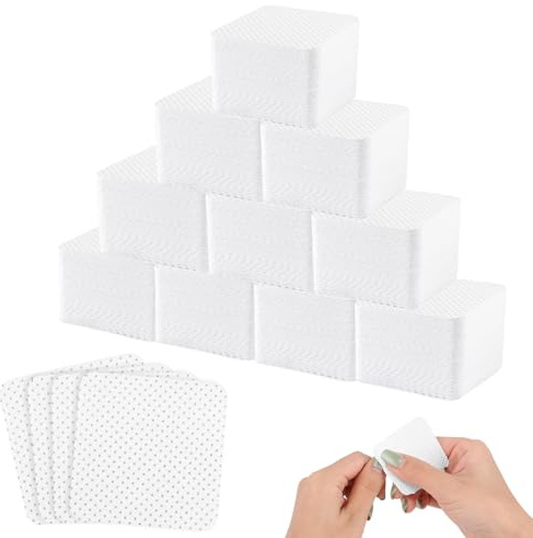 1000 Piezas Celulosa para Uñas Sin Pelusa - Almohadillas Limpiadoras para Esmalte, Cara, Ojos y Labios